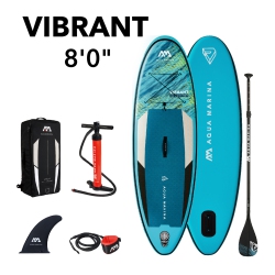 AQUA MARINA - 2022 Vibrant 8' Youth Inflatable Stand Up Paddle Board (Isup)