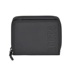 ROOTS Compact Zip Around Snap Wallet In Multicolor