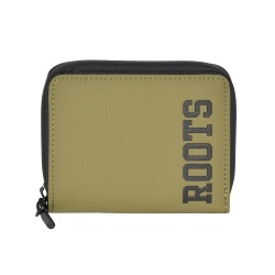 ROOTS Compact Zip Around Snap Wallet In Multicolor