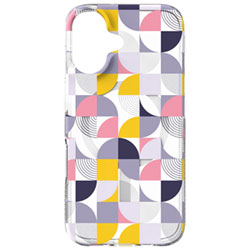 ZAGG Milan Snap Fitted Hard Shell Case with MagSafe for iPhone 16 - Geometric
