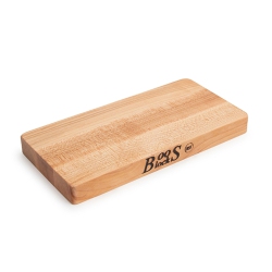 JOHN BOOS Chop N Slice Small Maple Wood Edge Grain Cutting Board, 10" X 5" X 1