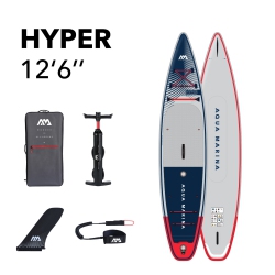 AQUA MARINA - Hyper Touring 12' 6" Inflatable Stand Up Paddle Board (Isup)