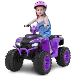 COSTWAY Honeyjoy 24V Kids Ride-On Electric Atv 4-Wheeler Quad Car With Wireless Connection