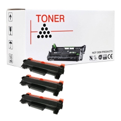 MAX SAVING - 4Pack (3 Tn760+Dr730) (3Toner Cartridge Drum Unit) Replacement for Brother Printer Tn-760, Dr-730