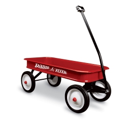 RADIO FLYER 18Z 10 Inch Steel Wheels Timeless Classic Design Kids Wagon In Red