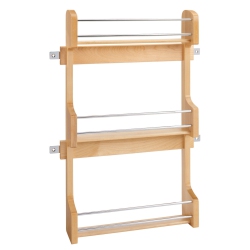 REV-A-SHELF 18" Kitchen Cabinet Door Mounted 3-Shelf Storage Spice Rack, 4Sr-18