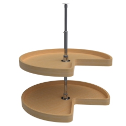 REV-A-SHELF 28" Lazy Susan Kidney-Shaped 2-Shelf Kitchen Cabinet, 4Wls472-28-52