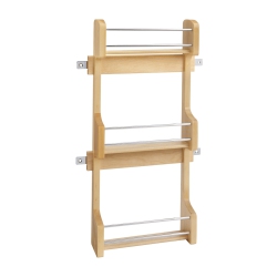 REV-A-SHELF 15" Kitchen Cabinet Door Mounted 3-Shelf Storage Spice Rack, 4Sr-15
