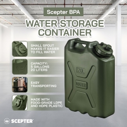 SCEPTER Bpa Durable 5 Gallon Portable Water Storage Container (3 Pack) In Green