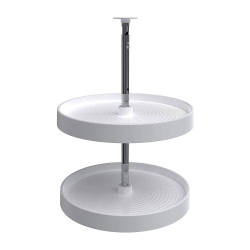 REV-A-SHELF 18" Lazy Susan Full-Circle Polymer Two-Shelf, White, 2062-18-11-1