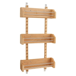REV-A-SHELF Medium Adjustable 3-Shelf Cabinet Door Mount Spice Rack, 4Asr-18