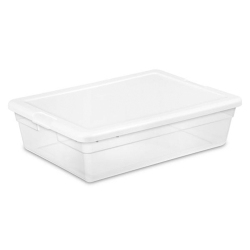 STERILITE 28 Quart Clear Plastic Stacking Storage Container Box W/lid, 40 Pack