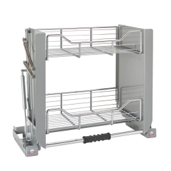 REV-A-SHELF 24" Kitchen Pull-Down Wall Cabinet Shelf System, Chrome, 5Pd-24Crn