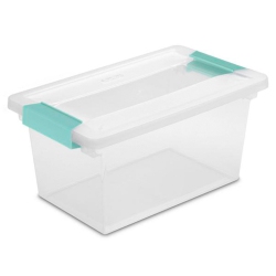STERILITE 64 Quart Latching Storage Tote Box (12 Pack) + Deep Clip Box (4 Pack)