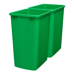 REV-A-SHELF Polymer Replacement 35 Qt. Trash Bin, Green, 2 Pack, Rv-35-19-2