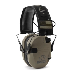 WALKER'S Walkers Razor Slim Shooter Electronic Folding Ear Protection Muffs Patriot In Tan