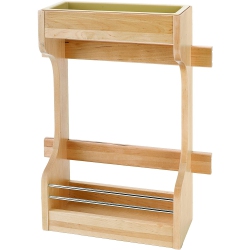 REV-A-SHELF Door Mount Sink Base Cabinet Storage Organizer, Wood, 4Sbsu-15