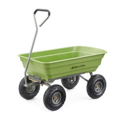 GORILLA CARTS 600 Pound Capacity Heavy Duty Poly Yard Dump Utility Cart In Green