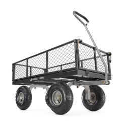 GORILLA CARTS Steel Utility Cart Garden Beach Wagon, 800 Pound Capacity In Gray