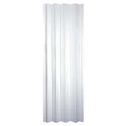 LTL HOME PRODUCTS 36 Inch X 80 Inch Frost Vinyl Accordion Door W/ Hardware In White