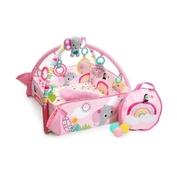 BRIGHT STARTS 5 In 1 Your Way Play Baby Activity Gym Ball Pit, Rainbow Tropics