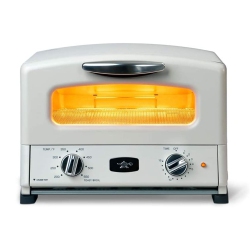 SENGOKU Heatmate Countertop Toaster Oven W/ Graphite Technology, Eggshell In White