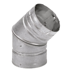 DURAVENT Pelletvent 6 Inches Stainless Steel 45 Degree Elbow Stove Pipe In Silver
