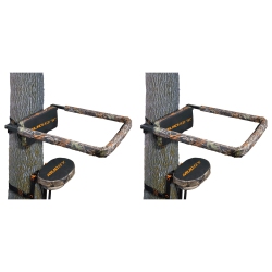 MUDDY Universal Hunting Tree Stand Reliable Flip Up Shooting Rail Rest (2 Pack)