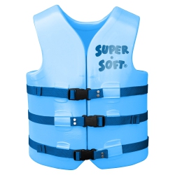 TRC RECREATION Super Soft Medium Life Jacket Vinyl Coated Foam Swim Vest In Blue