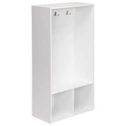 CLOSETMAID Kidspace Wooden Open Storage Locker With 2 Hooks And Cubby In White