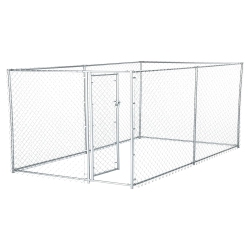 LUCKY DOG 10' X 5' X 4' Heavy Duty Steel Outdoor Chain Link Dog Kennel Enclosure