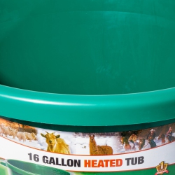 FARM INNOVATORS 16 Gallon Plastic Heated Animal Water Bucket Tub (2 Pack) In Green