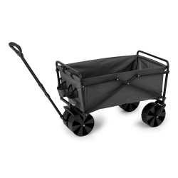 SEINA 150Lb Capacity Collapsible Steel Frame Outdoor Utility Wagon Cart In Gray