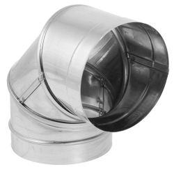 DURAVENT Dbk 6 In Stainless Steel Single Wall 90 Degree Elbow Stove Pipe In Silver
