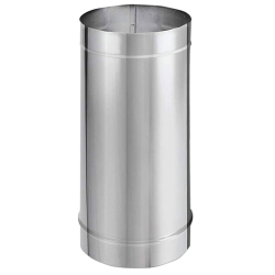DURAVENT Durablack 48 X 8 Inch Stainless Steel Single Wall Stove Pipe In Silver
