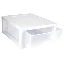 STERILITE 16 Qt Single Box Modular Stacking Storage Drawer Container (18 Pack)