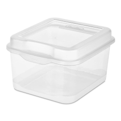 STERILITE Clear Plastic Flip Top Latching Storage Box Container W/ Lid (36 Pack)