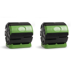 HOT FROG Fcmp Outdoor Hotfrog 37 Gallon Chamber Rolling Compost Tumbler Bin (2 Pack)