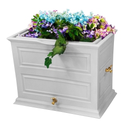 GOOD IDEAS Savannah 42 Gal Flatback Colonial Style Rain Barrel Planter (4 Pack)