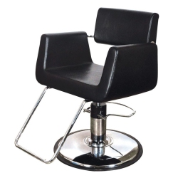 CHROMIUM Brooklyn Professional Styling Chair W/high Density Foam Cushions In Black