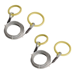 TIMBER TUFF Atv And Utv Heavy Duty Log Lumber Choker Cable W/ Tow Rings (2 Pack)