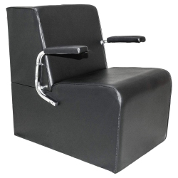 CHROMIUM Puresana Anastasia Vinyl Professional Platform Hair Dryer Chair In Black