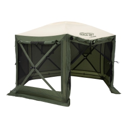 CLAM Quick-Set Pavilion 12.5X12.5 Ft Portable Outdoor Canopy Shelter, Green/tan