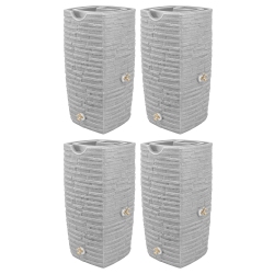 GOOD IDEAS Impressions Riverwalk 50 Gallon Rain Saver, Light Granite (4 Pack)