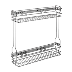 REV-A-SHELF 18" Pullout Side Mount Two-Tier Kitchen Cabinet Organizer, 548-06Cr-1