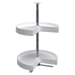 REV-A-SHELF 18" Lazy Susan Pie-Cut Polymer Two-Shelf, White, Ld-2942-18-11-1