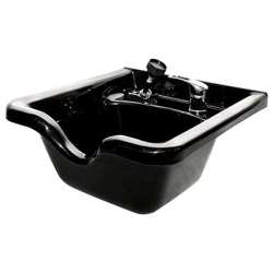 CHROMIUM Puresana Square Professional Grade Shampoo Bowl And Fixture Set In Black