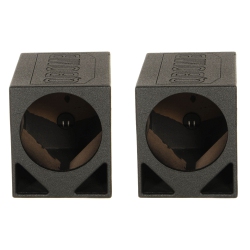 QPOWER Q Power Single 12" Triangle Ported Car Audio Subwoofer Box Enclosure (2 Pack)
