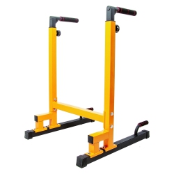 BALANCEFROM FITNESS Balancefrom Multi-Function Home Gym Exercise Dip Stand, 500Lb Capacity In Yellow