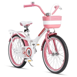ROYALBABY Jenny Princess 20" Kids Bike W/ Kickstand, Basket & Bell El In Pink